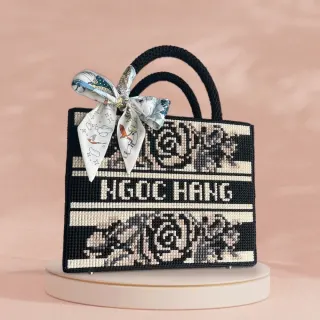 Túi Tote Hoa Hồng có sẵn thêu tên - anh 2
