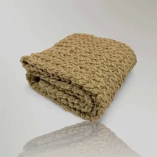 Khăn len choàng cổ Nam nâu vàng họa tiết trái tim - anh 4