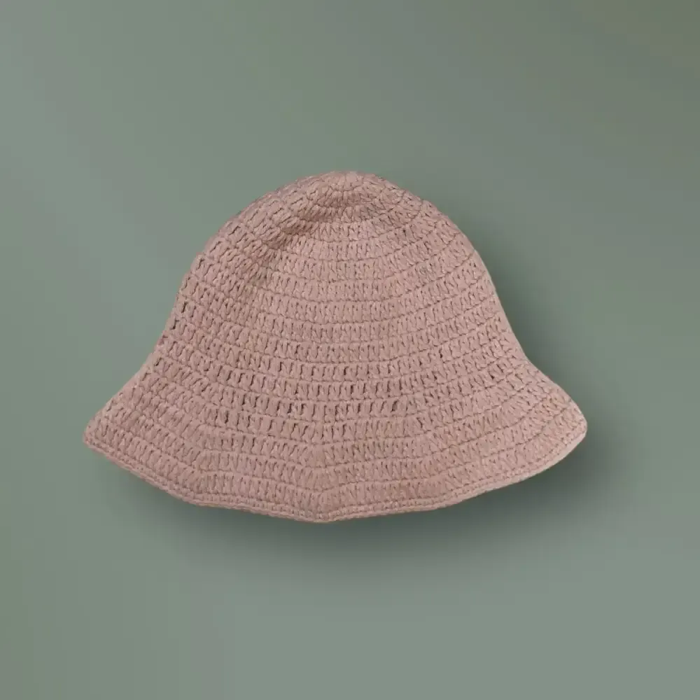 Nón trơn Bucket đan len thủ công